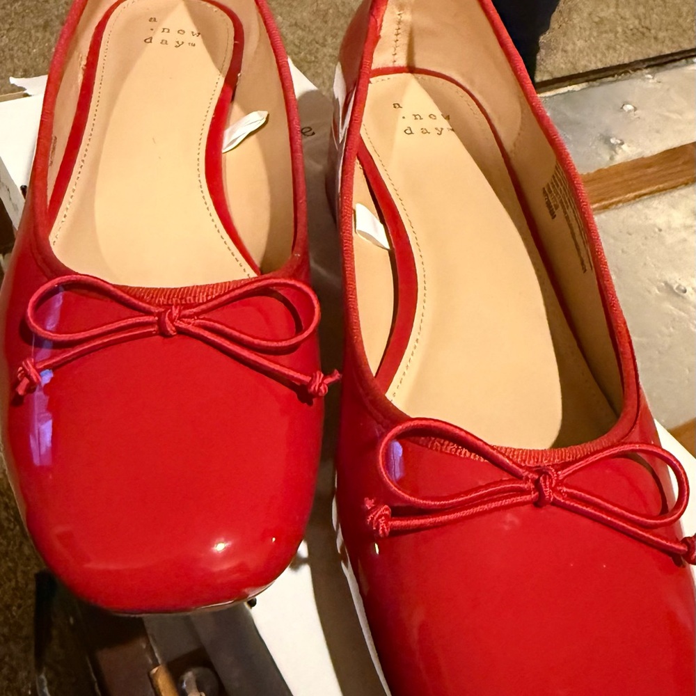 A New Day Women's Vibrant Red Flats
